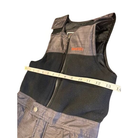 Snozu Kids Snow Bib Overalls Black Gray Insulated Polyester Winter Pants Size 6 - Picture 7 of 7